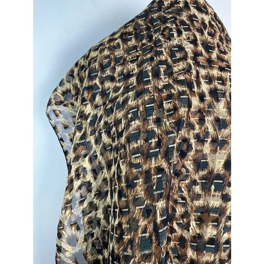 Oversized Leopard Print Scarf Large Animal Print Light Weight Wrap Classic Shawl